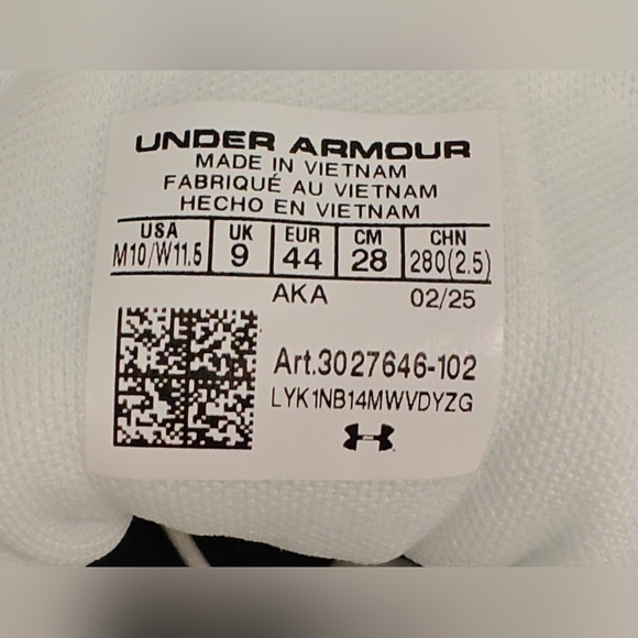 Under Armour Lockdown 7 Low "White Metalic Silver Size 10 - Picture 9 of 9